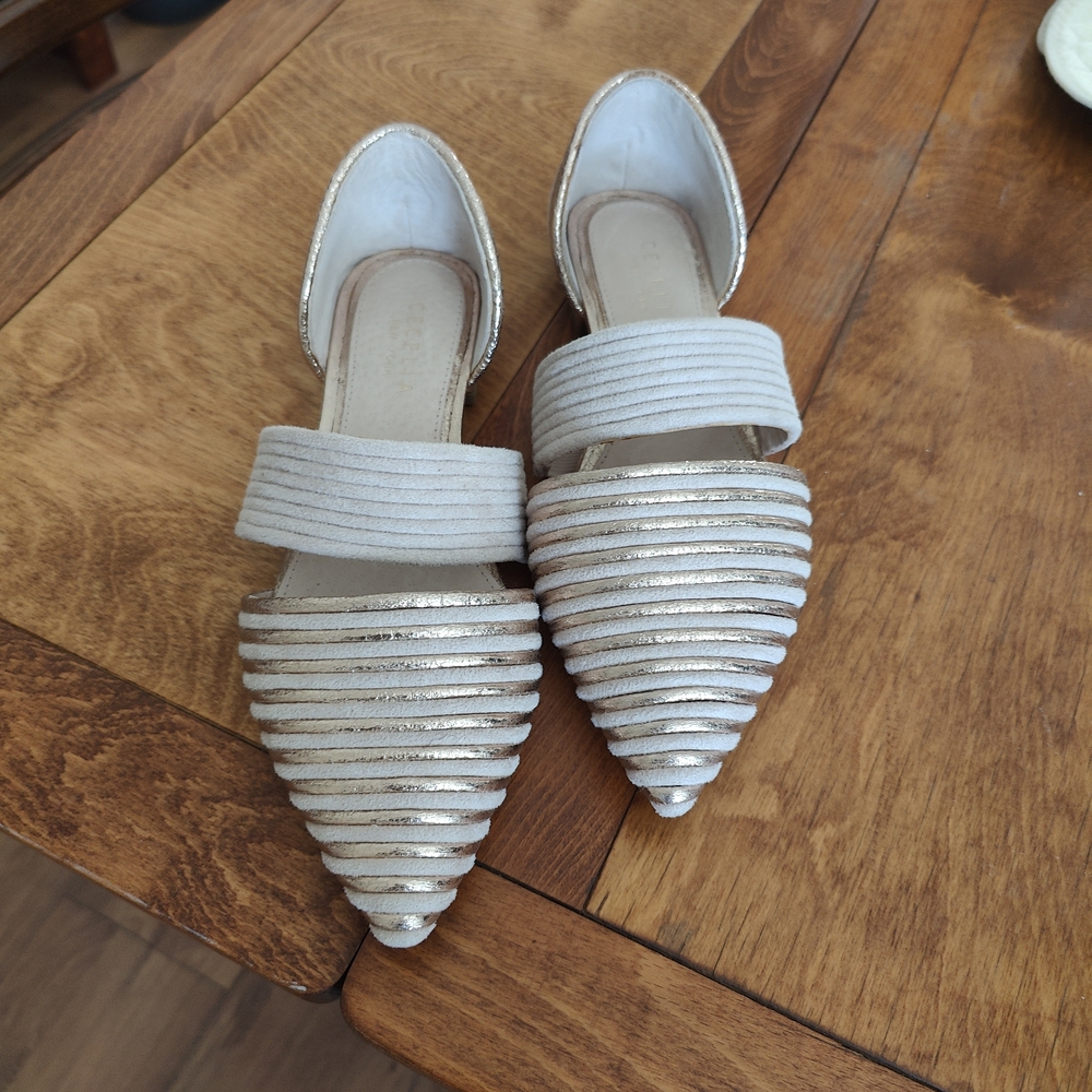 Cecelia New York - Elegant Rose Gold Women's Flats Sz 6